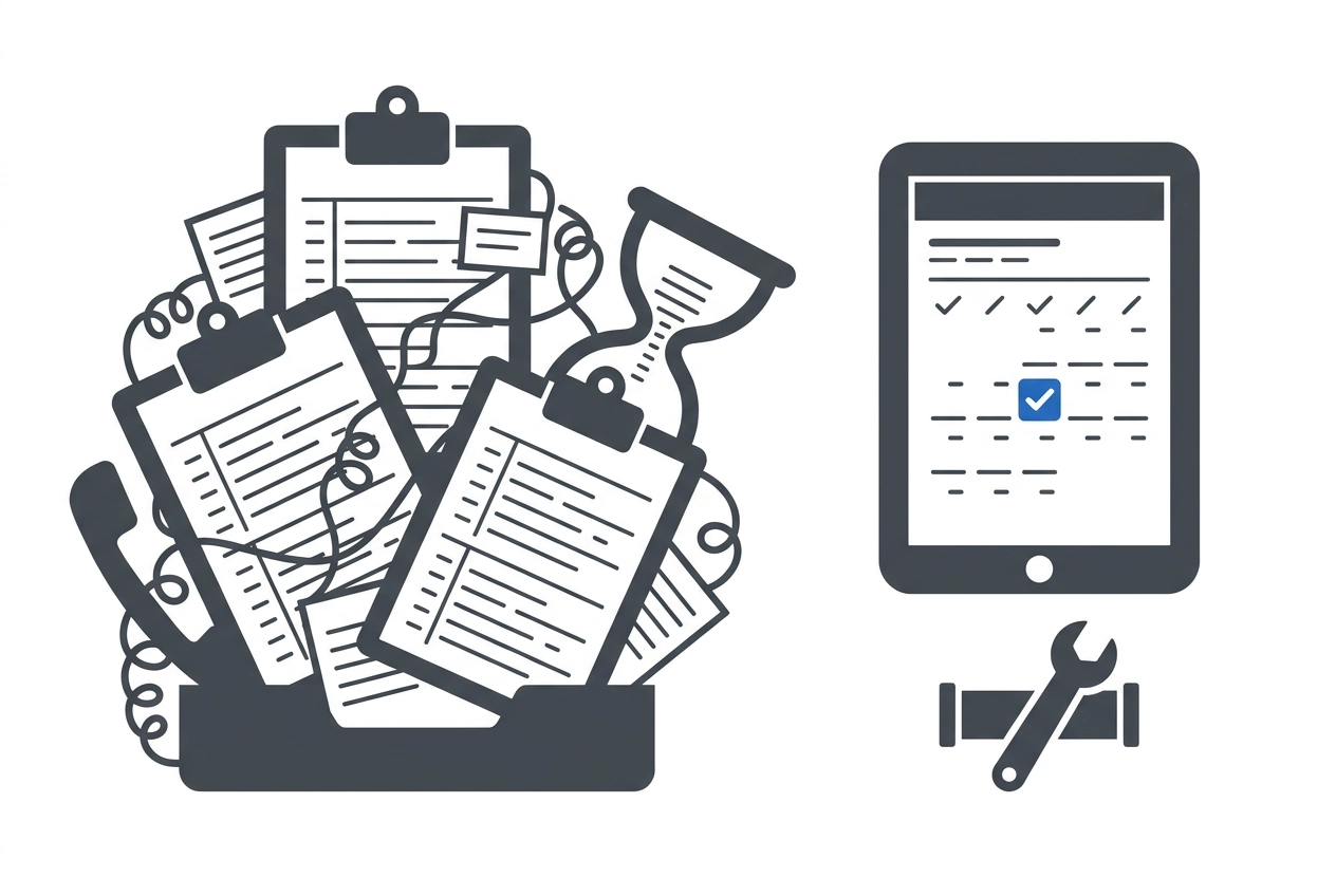 Professional header image for industry analysis: Why Manual Scheduling Is the Hidden Bottleneck Killing HV...